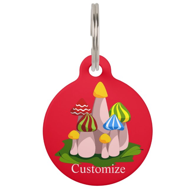 Magic Mushroom Cathedral Thunder_Cove Pet Tag (Front)