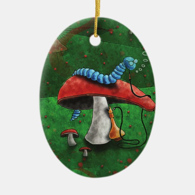 Magic Mushroom Ceramic Tree Decoration (Front)
