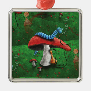 Magic Mushroom Metal Tree Decoration