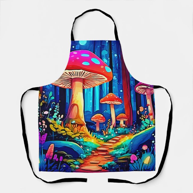 Magic Mushroom Path Design Apron (Front)