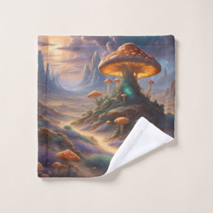 Magic Mushroom Planet  Bath Towel Set