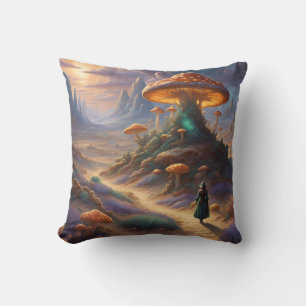 Magic Mushroom Planet  Cushion