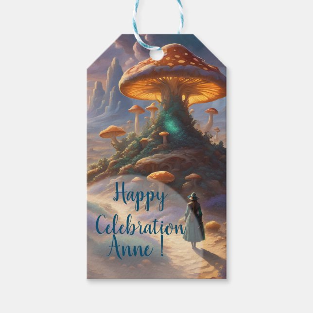 Magic Mushroom Planet  Gift Tags (Front)