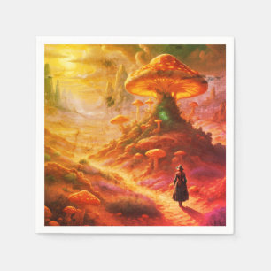 Magic Mushroom Planet Napkin