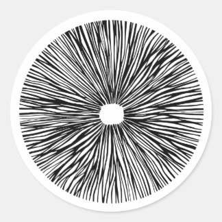 Magic mushroom spore classic round sticker