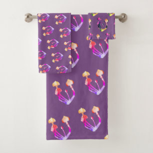 Magic Mushrooms Bath Towel Set