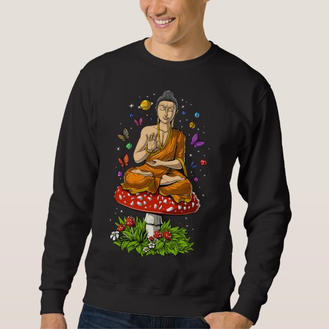 Magic Mushrooms Buddha Sweatshirt (Front)
