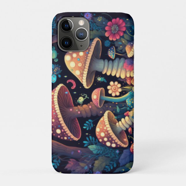 Magic mushrooms butterflies     Case-Mate iPhone case (Back)