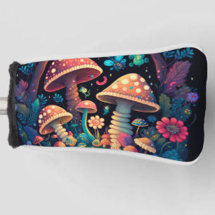 Magic mushrooms butterflies    golf head cover