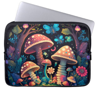 Magic mushrooms butterflies      laptop sleeve