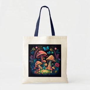 Magic mushrooms butterflies      tote bag