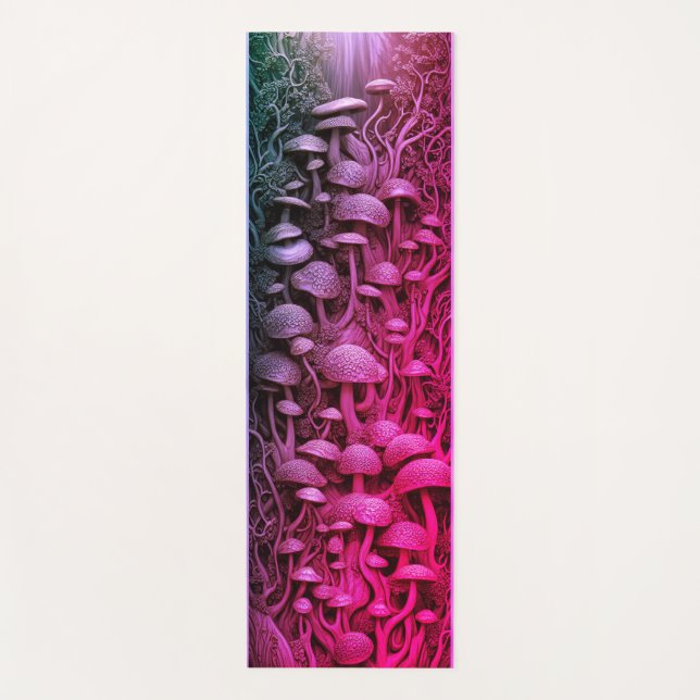 Magic Mushrooms Colourful 3d Yoga Mat (Front)