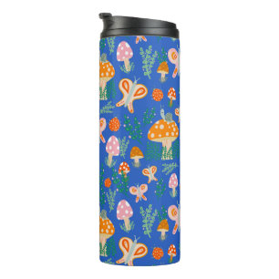 Magic Mushrooms Cute Butterflies Snails Ladybugs Thermal Tumbler