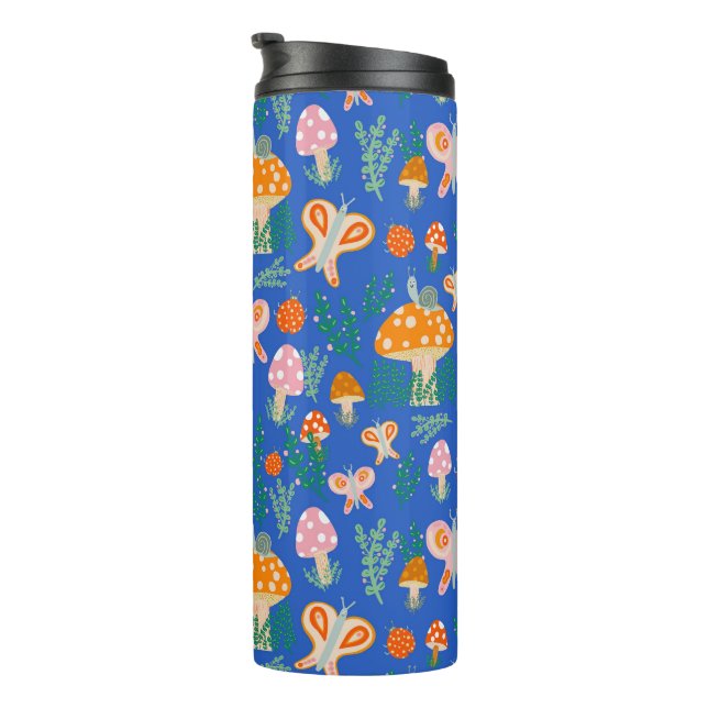 Magic Mushrooms Cute Butterflies Snails Ladybugs Thermal Tumbler (Rotated Right)