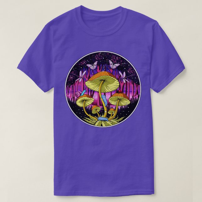 Magic Mushrooms Forest T-Shirt (Design Front)