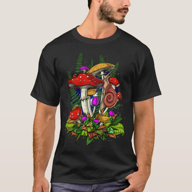 Magic Mushrooms Fungi T-Shirt (Front)