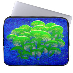 Magic Mushrooms Psychedelic Digital Art Laptop Sleeve