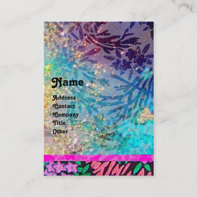 MAGIC MYRTLE MONOGRAM Sparkling Reflections pearl Business Card (Front)