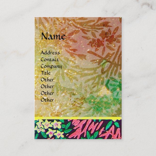 MAGIC MYRTLE / Sparkling Gold Reflections Business Card (Front)