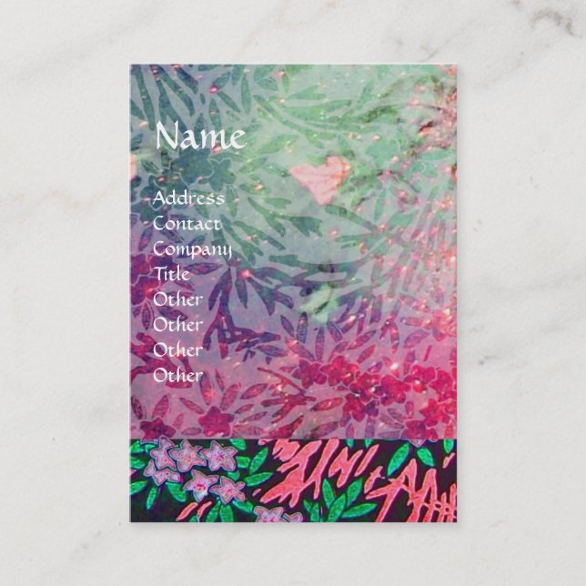 MAGIC MYRTLE / Sparkling Gold Reflections Business Card (Front)