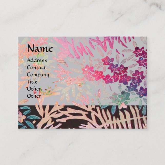 MAGIC MYRTLE / Sparkling Gold Reflections Business Card (Front)