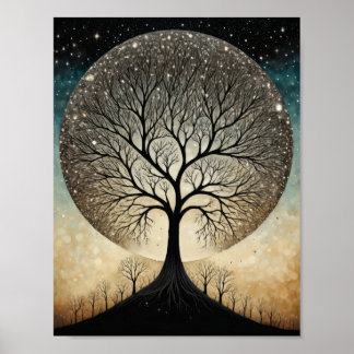 Magic mystical tree poster