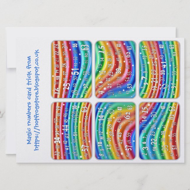 Magic Numbers card trick from Hot Frog Graphics (Front)