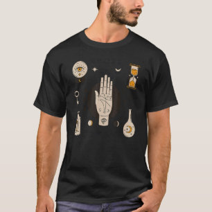 Magic Occult Celestial Moon Lunar Palmistry Crysta T-Shirt