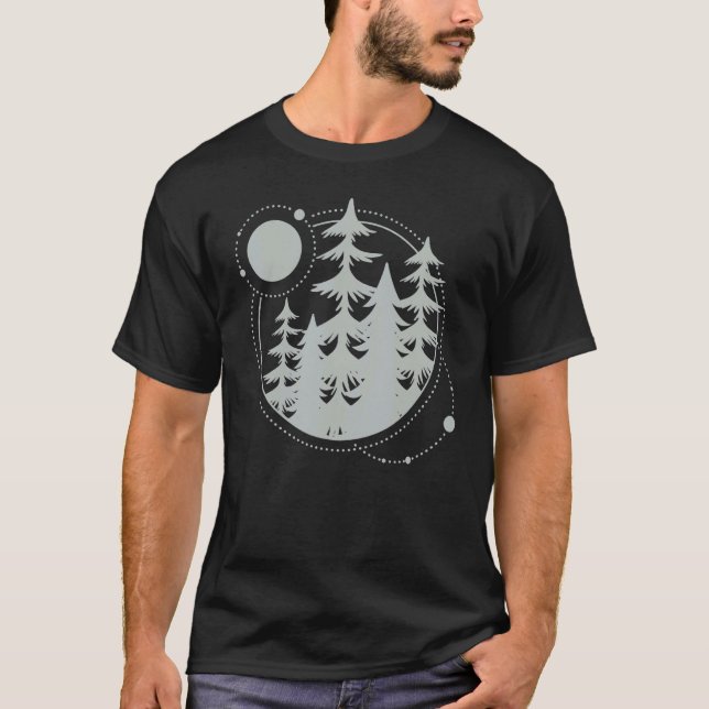 Magic Occult Celestial Trees T-Shirt (Front)