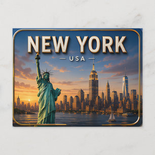 Magic of New York City Postcard