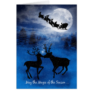 Magic of the Season Kissing Reindeer Christmas