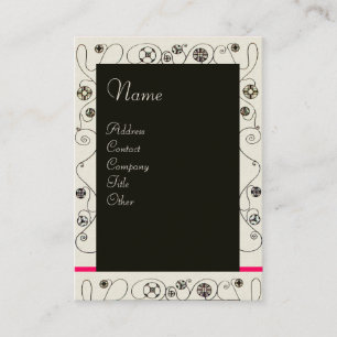 MAGIC OF THE SPRING bright pink black white yellow Business Card