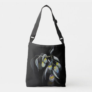 Magic Olives Watercolor Hand-painted Crossbody Bag