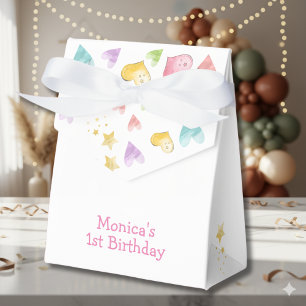 Magic one pastel unicorn first birthday favour box