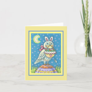 MAGIC OWL & EASTER BASKET GREETING CARD Verse