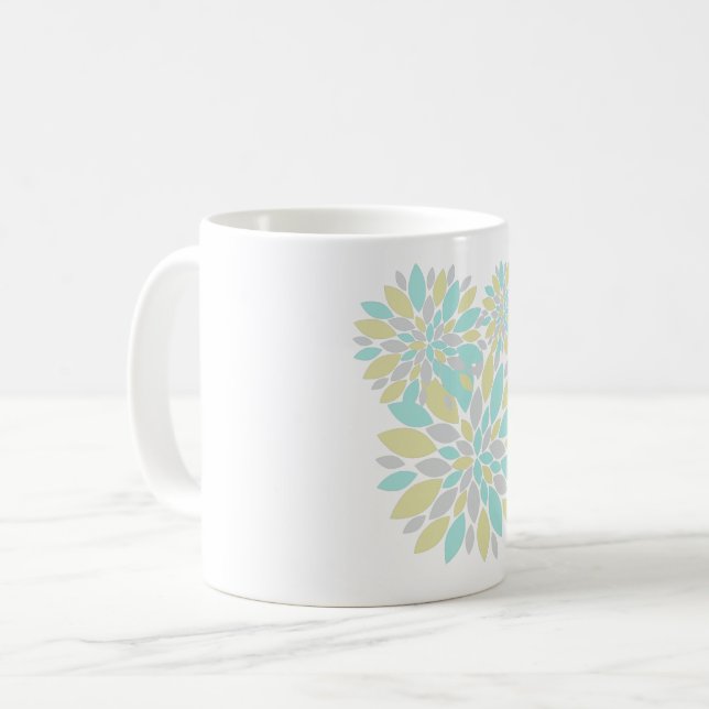 Magic Pastel Colour Flower Petals Coffee Mug (Front Left)