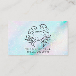 *~* Magic Pastel Crab Fine Dining by The Beach Business Card