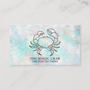 *~* Magic Pastel Crab Fine Dining by The Sea Business Card