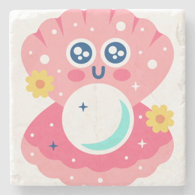 Magic pearl stone coaster (Front)