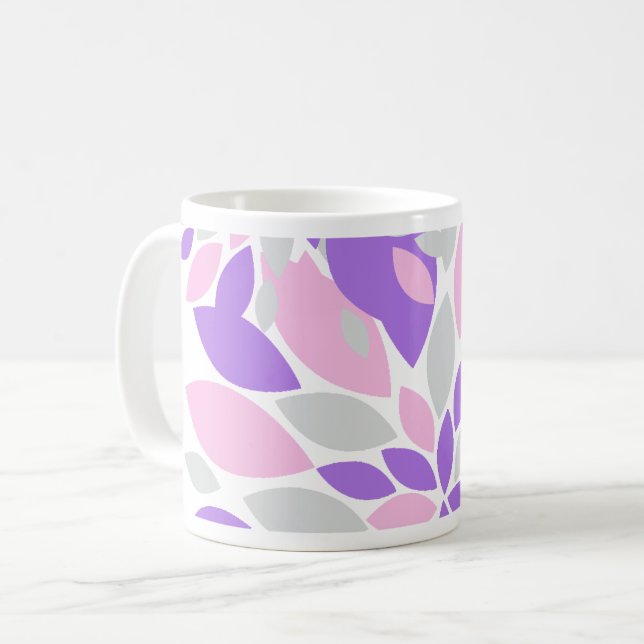 Magic Petals Purple Flowers Coffee Mug (Front Left)