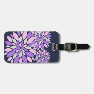 Magic Petals Purple Flowers Luggage Tag