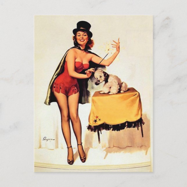 Magic Pin Up Postcard (Front)