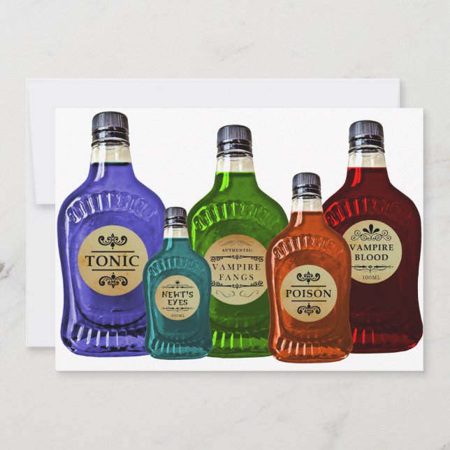 Magic Potion Invitation Tonic Vampire Blood Poison (Front)