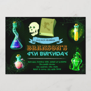 Magic potion party invitation