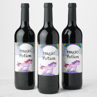Magic Potion Unicorn Wine Label