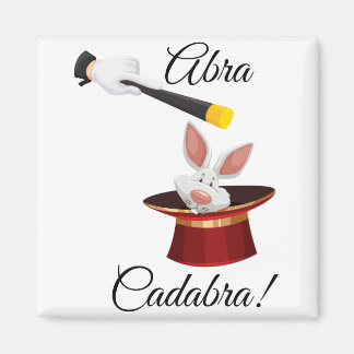 Magic rabbit in the hat magnet