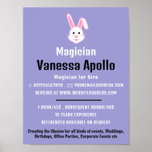 Magic Rabbit, Magician Advertising Poster