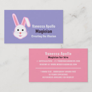 Magic Rabbit, Magician Business Card
