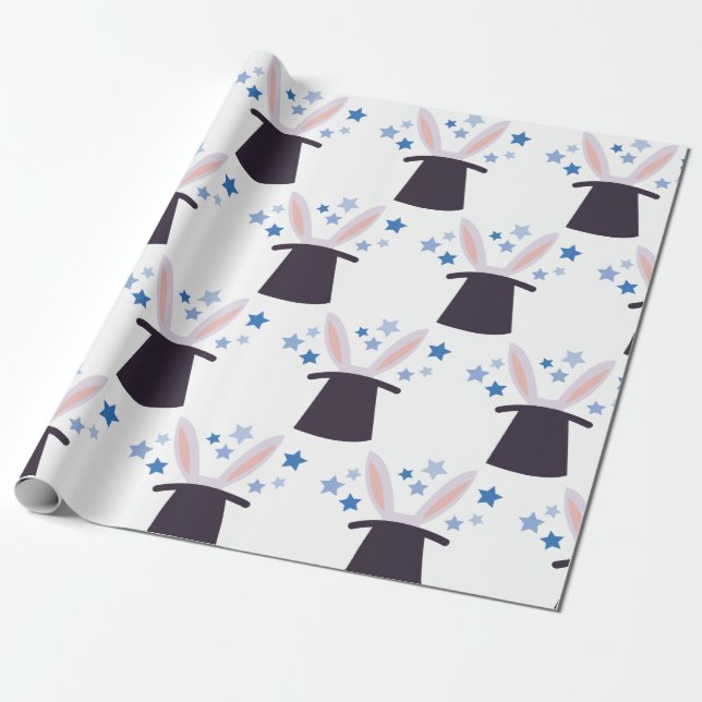 Magic Rabbit Wrapping Paper (Unrolled)