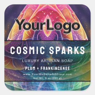 Magic Rainbow Cosmic Galaxy Artisan Product Labels